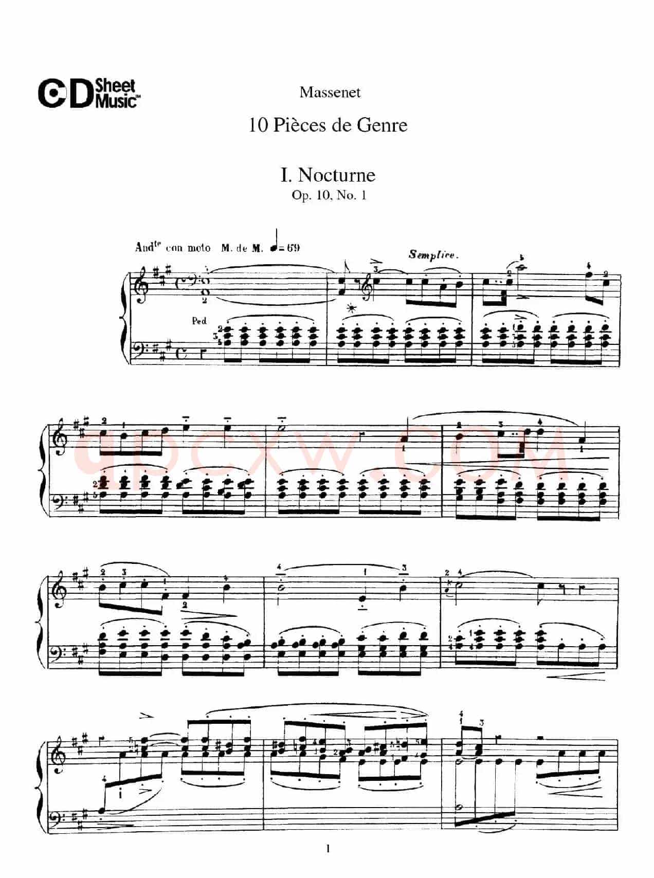 Dix Pièces de Genre Op.10(10首个性小品·Ⅰ)