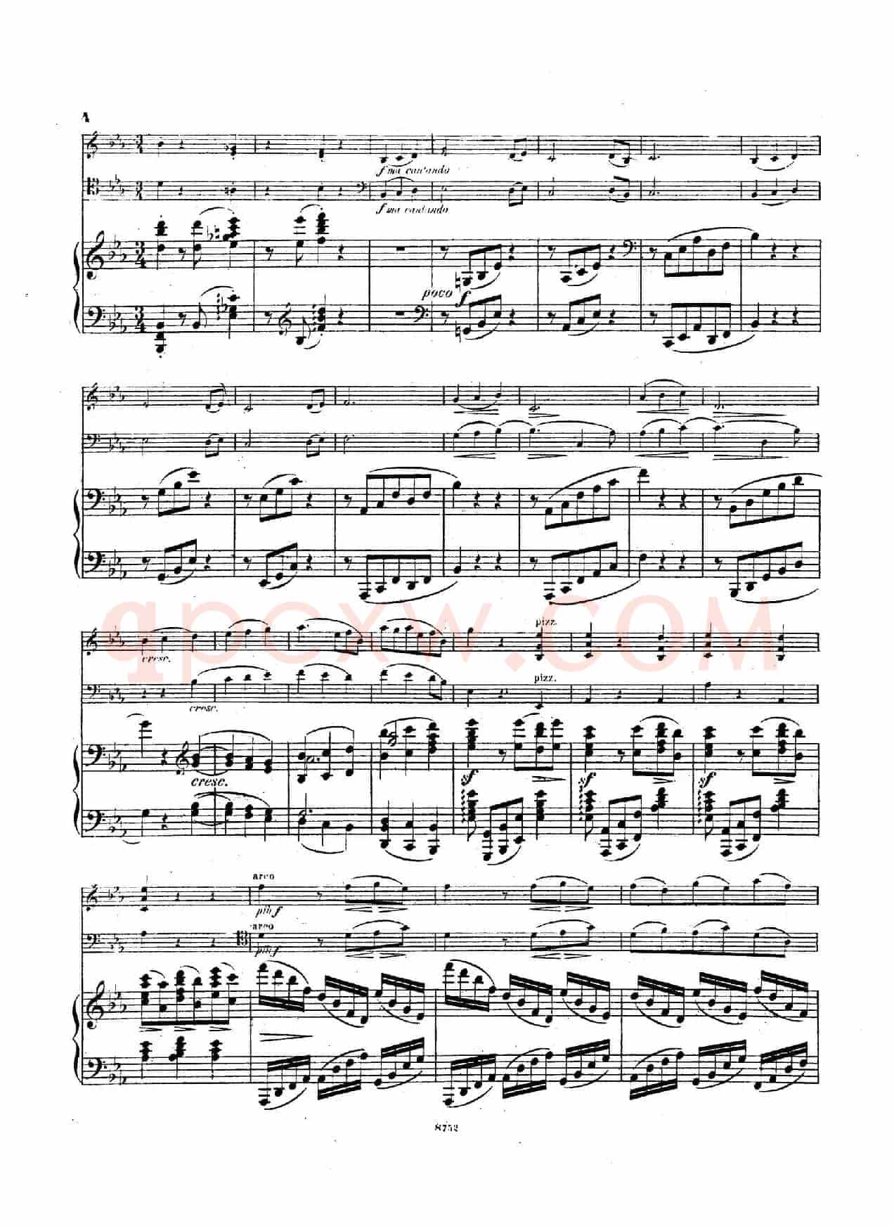 Piano Trio No.3 in c Minor Op.101(c小调第三钢琴三重奏)