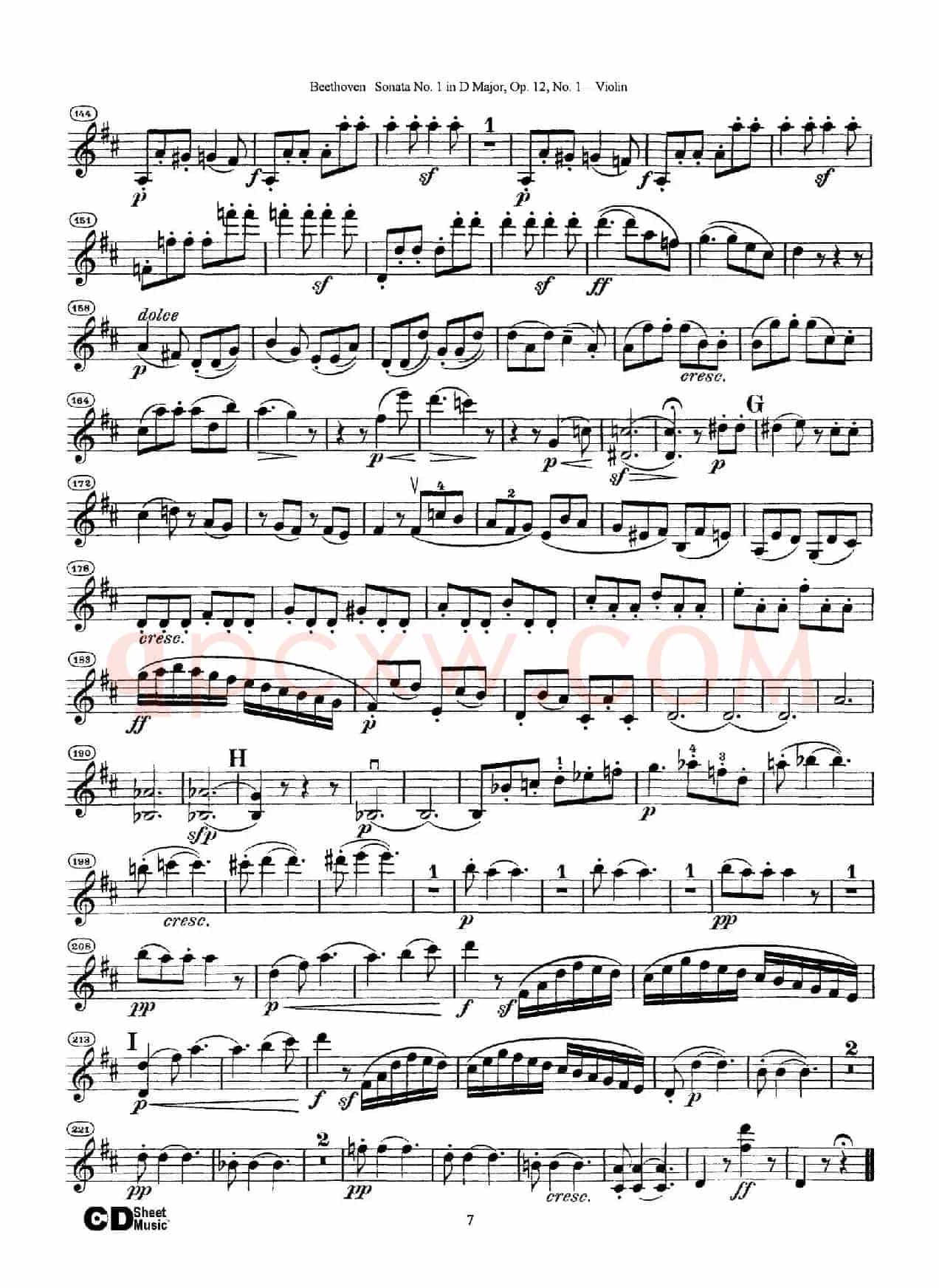 D大调第一小提琴奏鸣曲