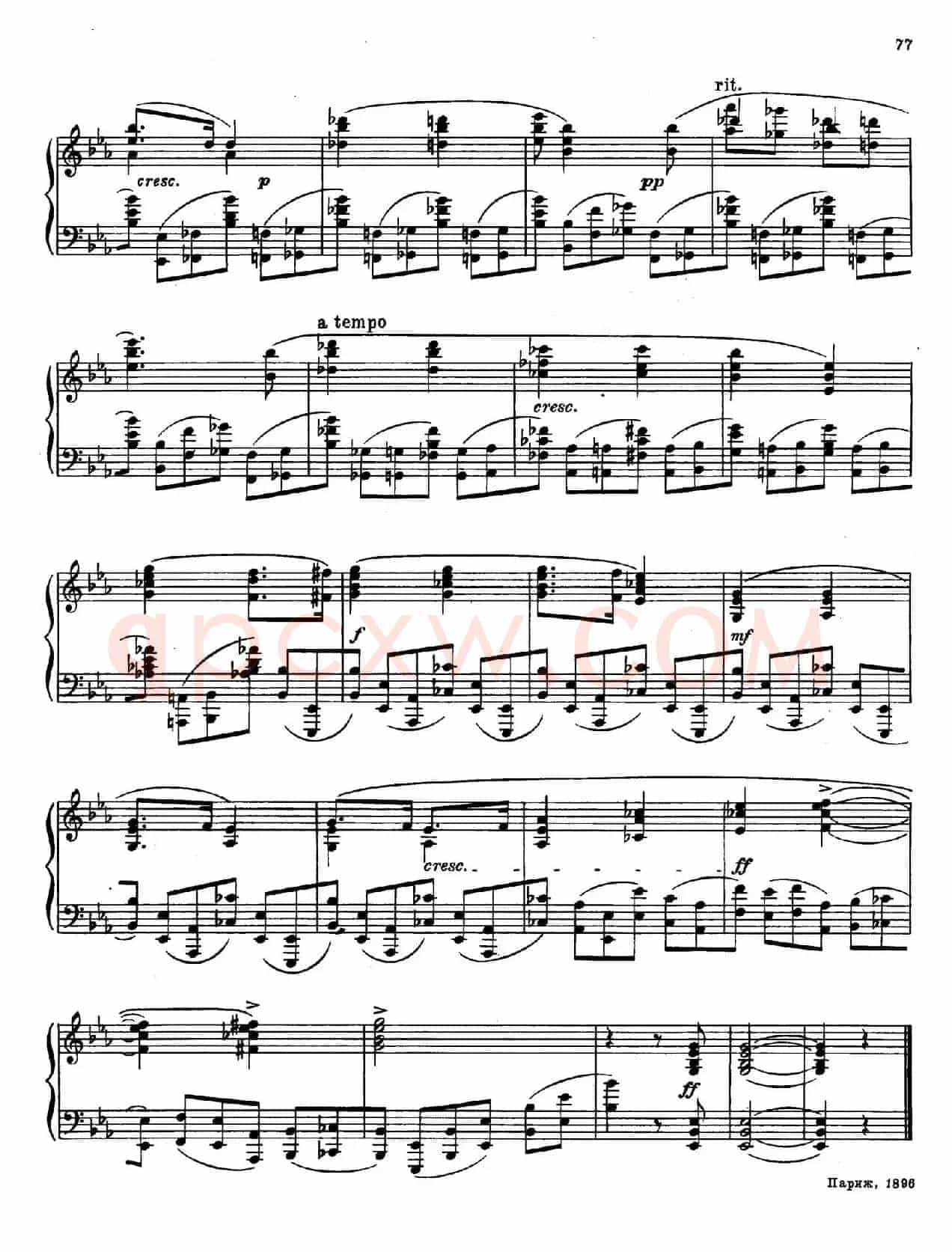 斯克里亚宾-7 Preludes Op.17（7首前奏曲 No.2）