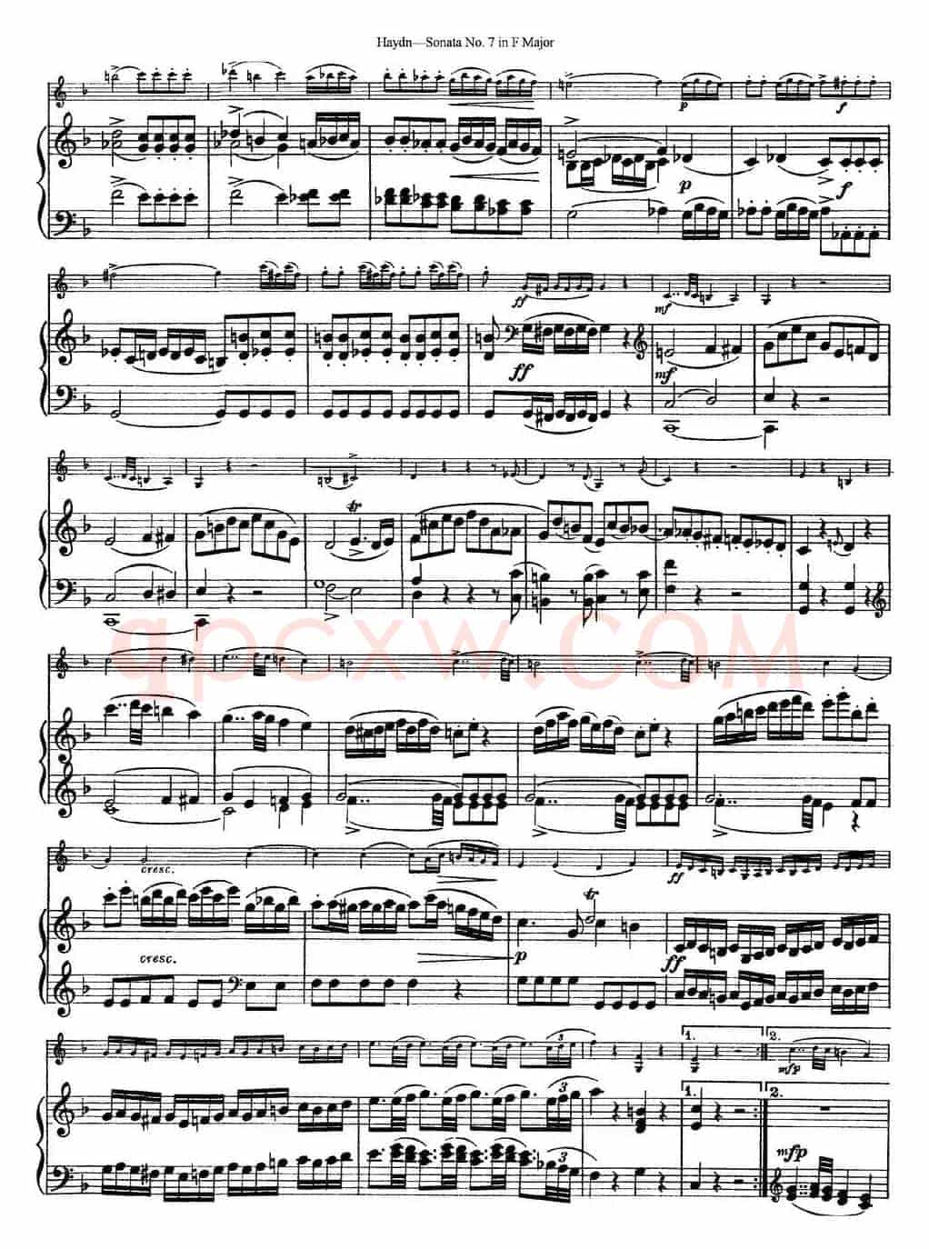Violin Sonata No.7 in F Major（小提琴+钢琴伴奏）