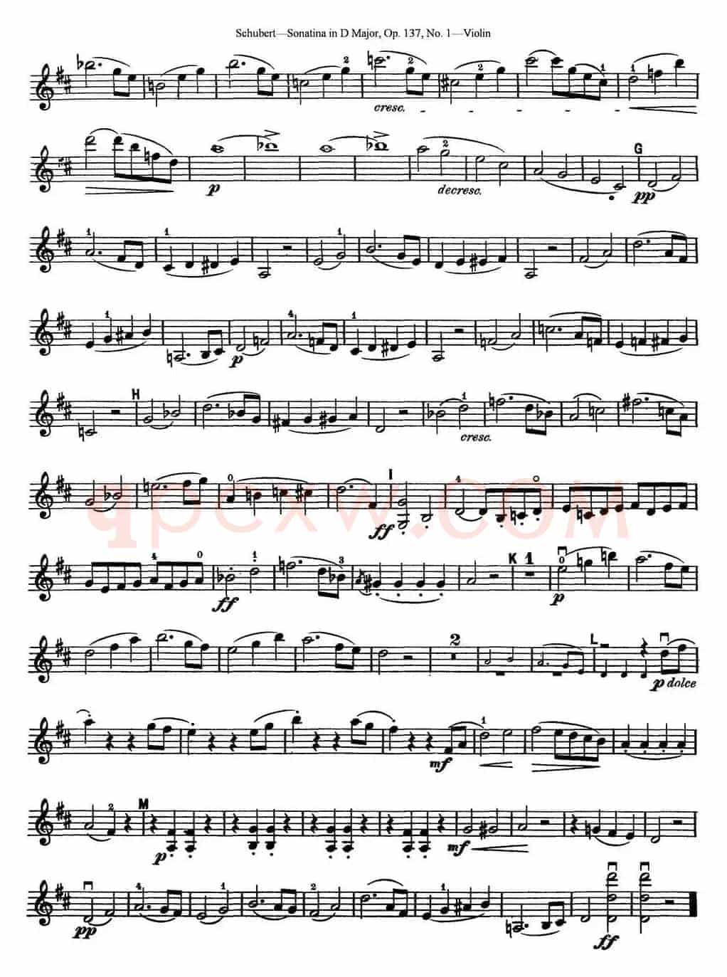 Violin Sonatina in D major Op.137 No.1