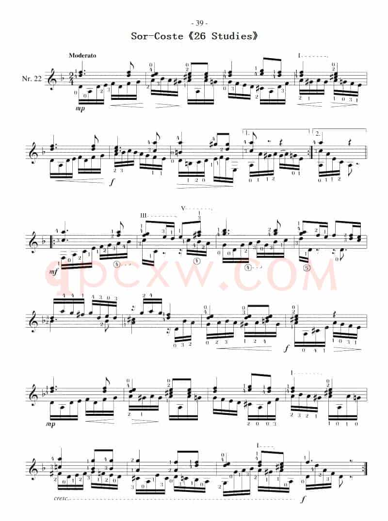 Sor-Coste《26 Studies》（STUDY 22）