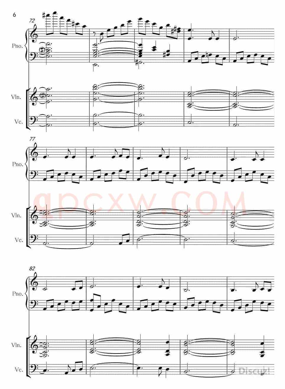 A小调浪漫曲（钢琴+小提琴+大提琴）