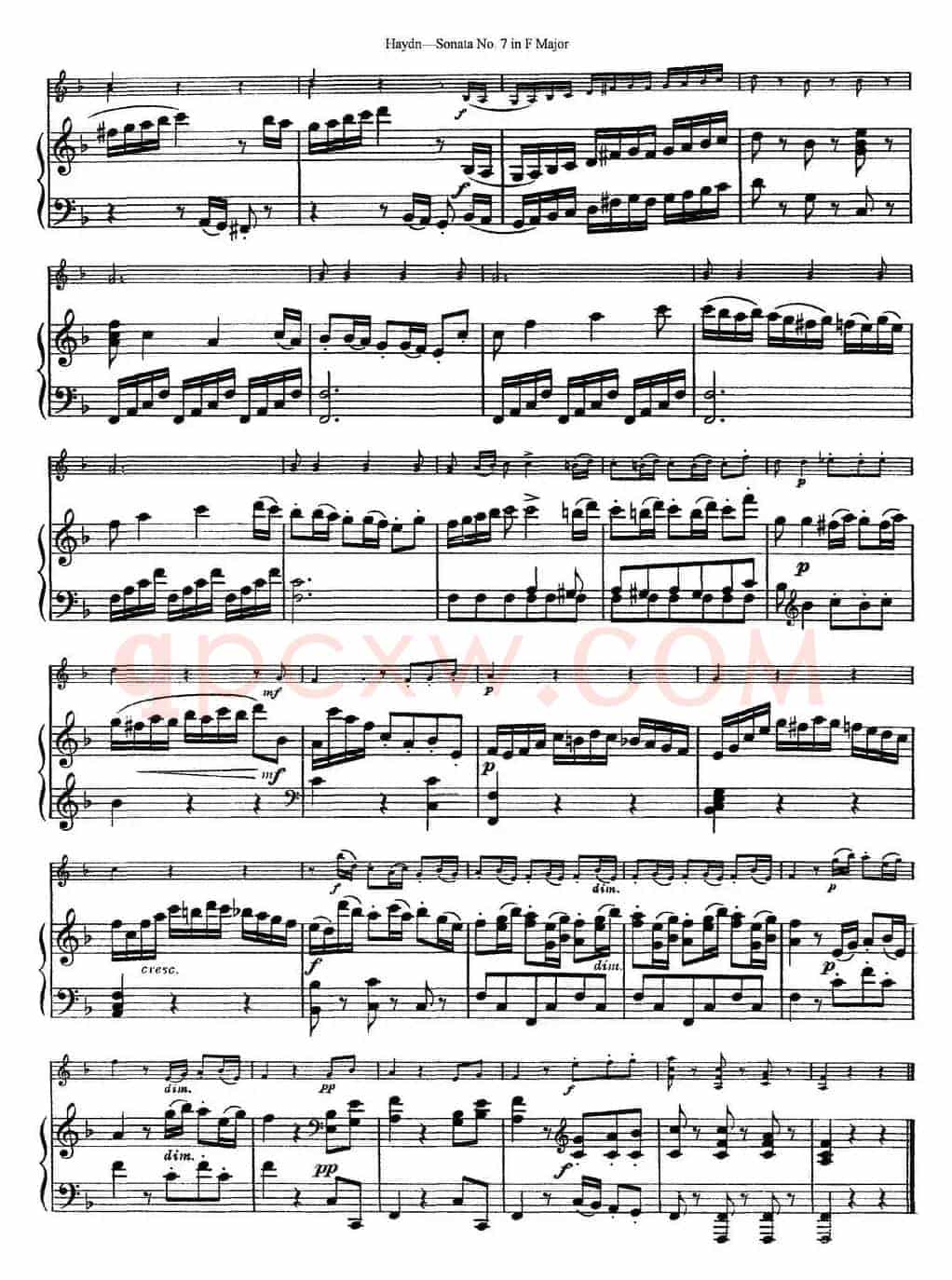 Violin Sonata No.7 in F Major（小提琴+钢琴伴奏）