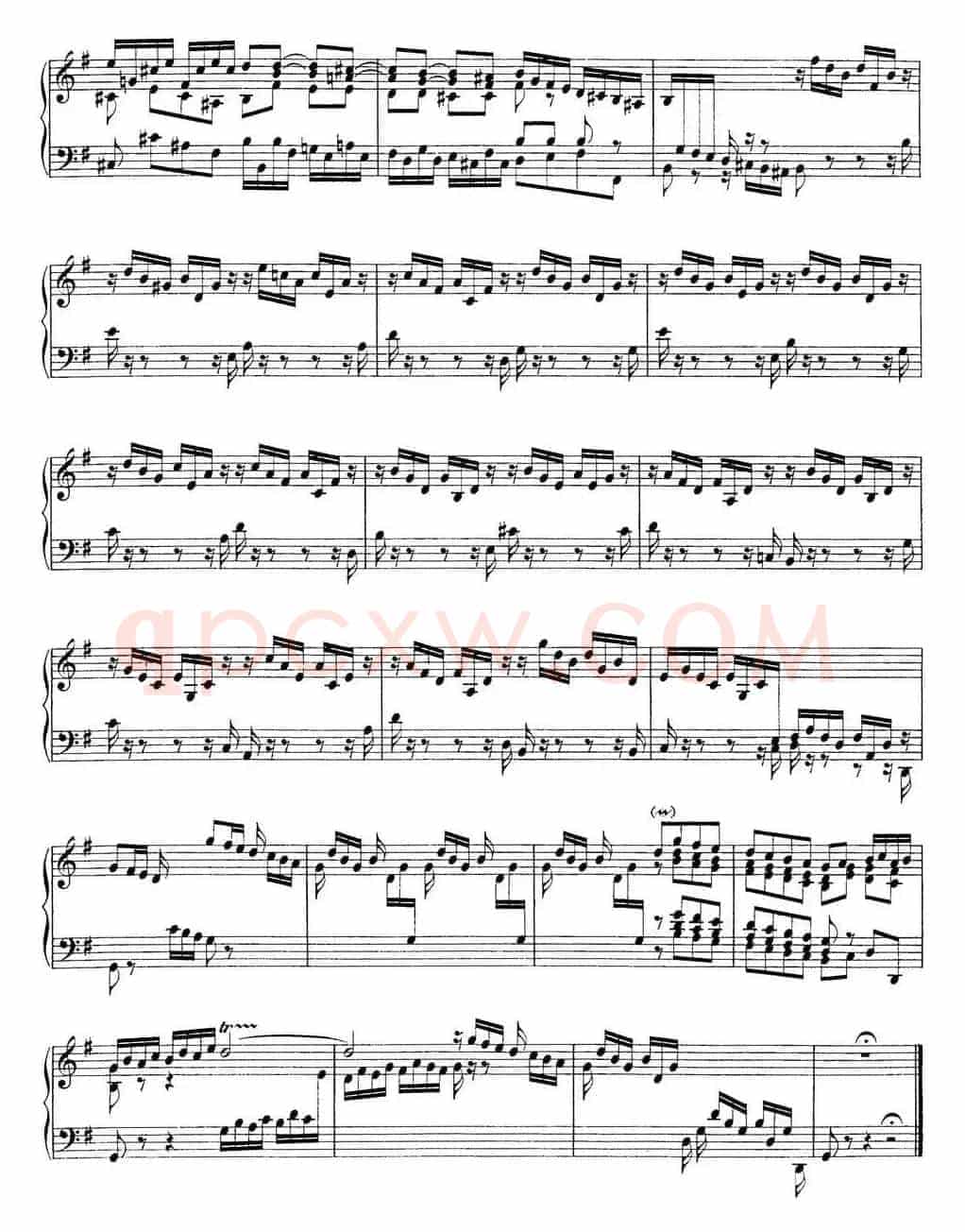 Toccata BWV 916(7首托卡塔·No.7 G大调)