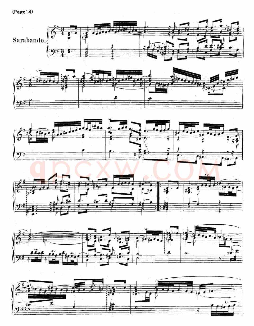 帕蒂塔6首德国组曲（No.6 e小调 巴赫 Partita e Minor BWV 830）