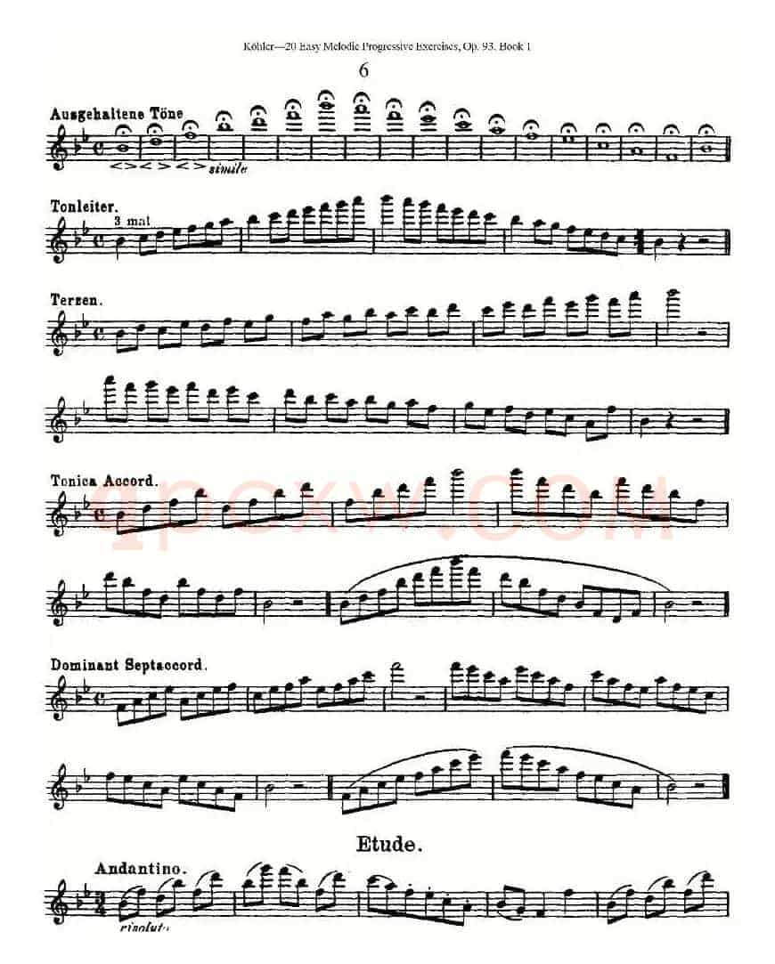 柯勒练习曲作品93号（一）