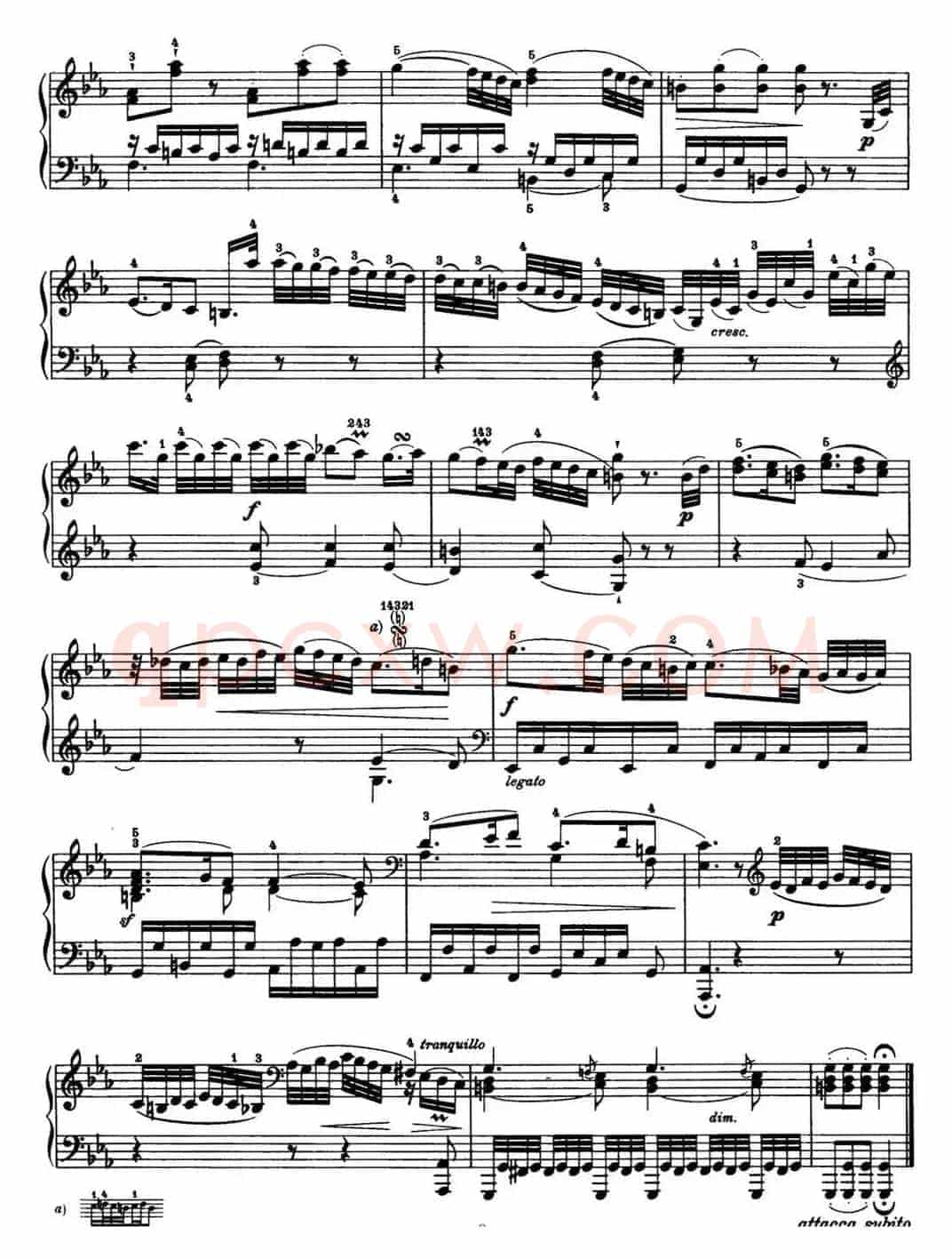 海顿 钢琴奏鸣曲 Hob XVI 38 in E-flat major