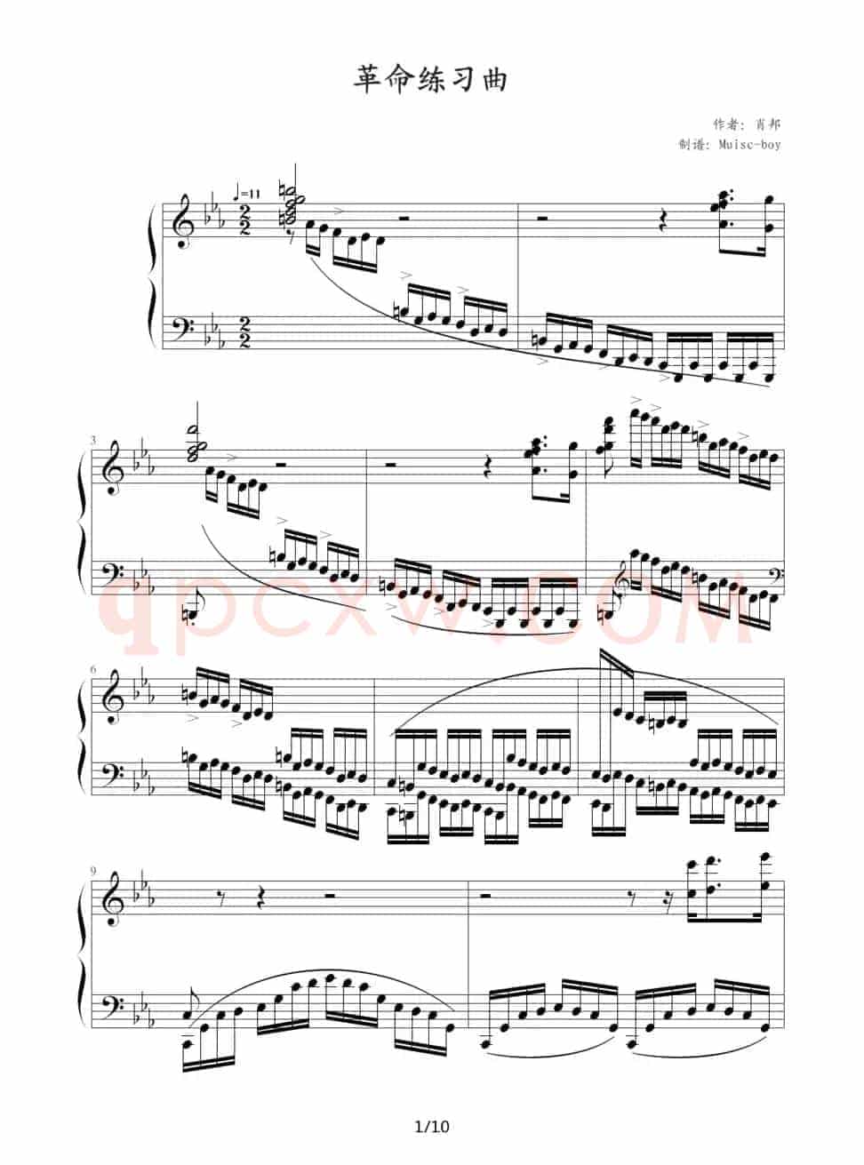 革命练习曲（Chopin.肖邦 练习曲 Op.10 No.12）