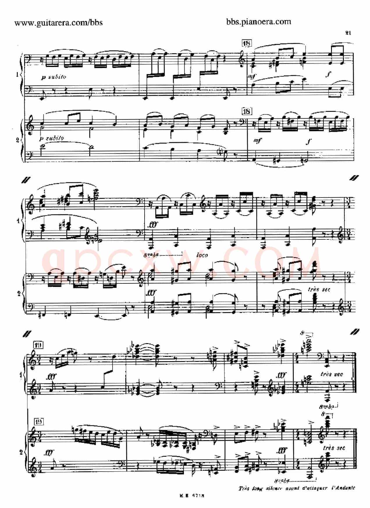 Sonata for Two Pianos(双钢琴奏鸣曲)