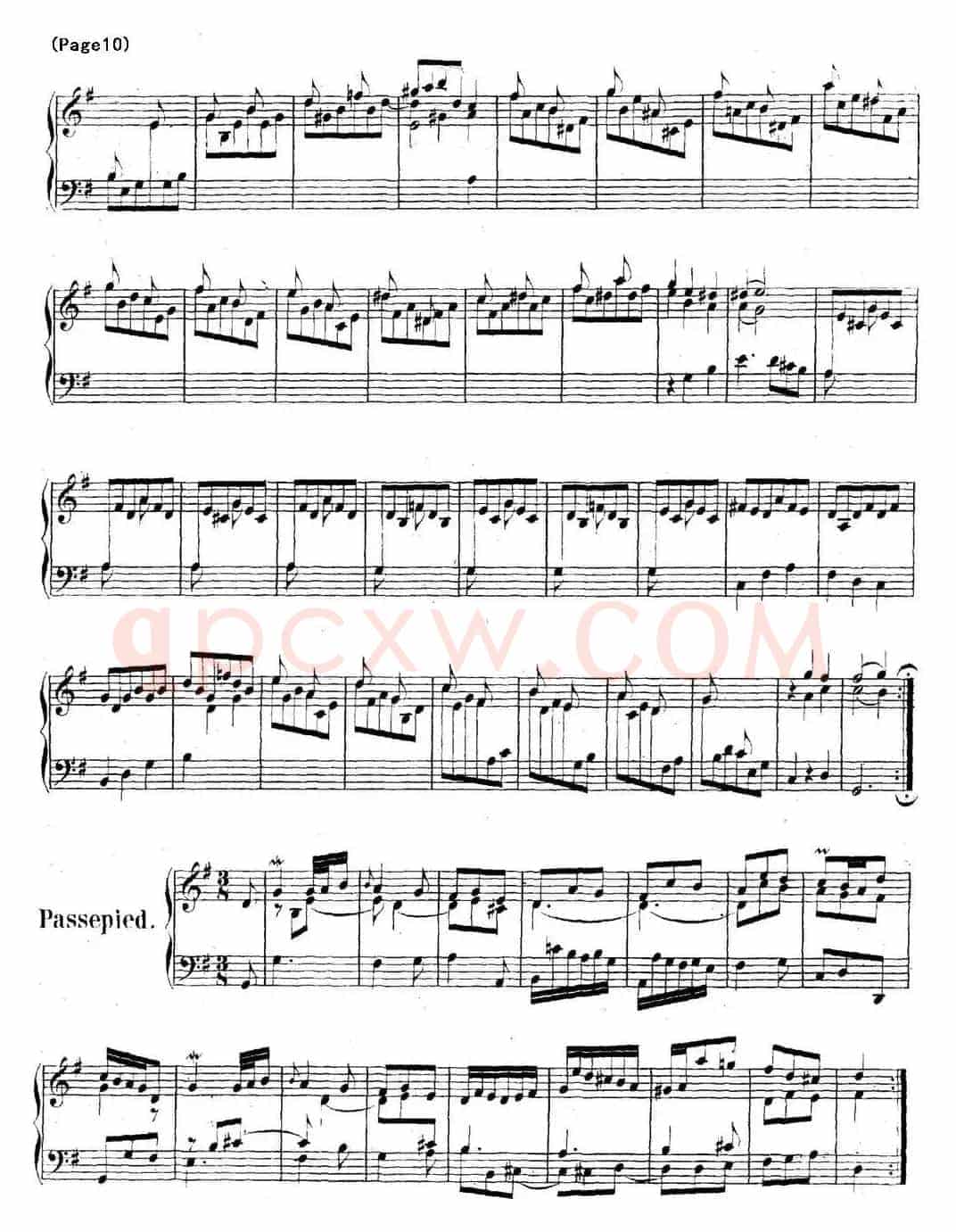 帕蒂塔6首德国组曲（No.5 G大调 巴赫 Partita G Major BWV 829）