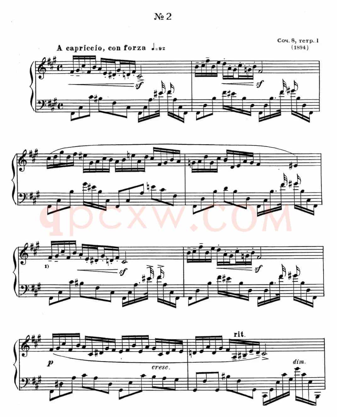 斯克里亚宾 钢琴练习曲 Op.8 No.2 Alexander Scriabin Etudes