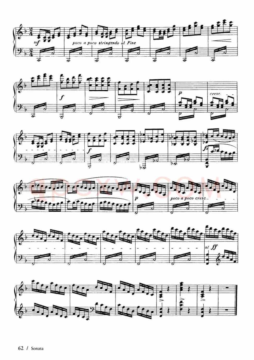 Piano Sonata in F Maj Op·12(F大调钢琴奏鸣曲·第三乐章)