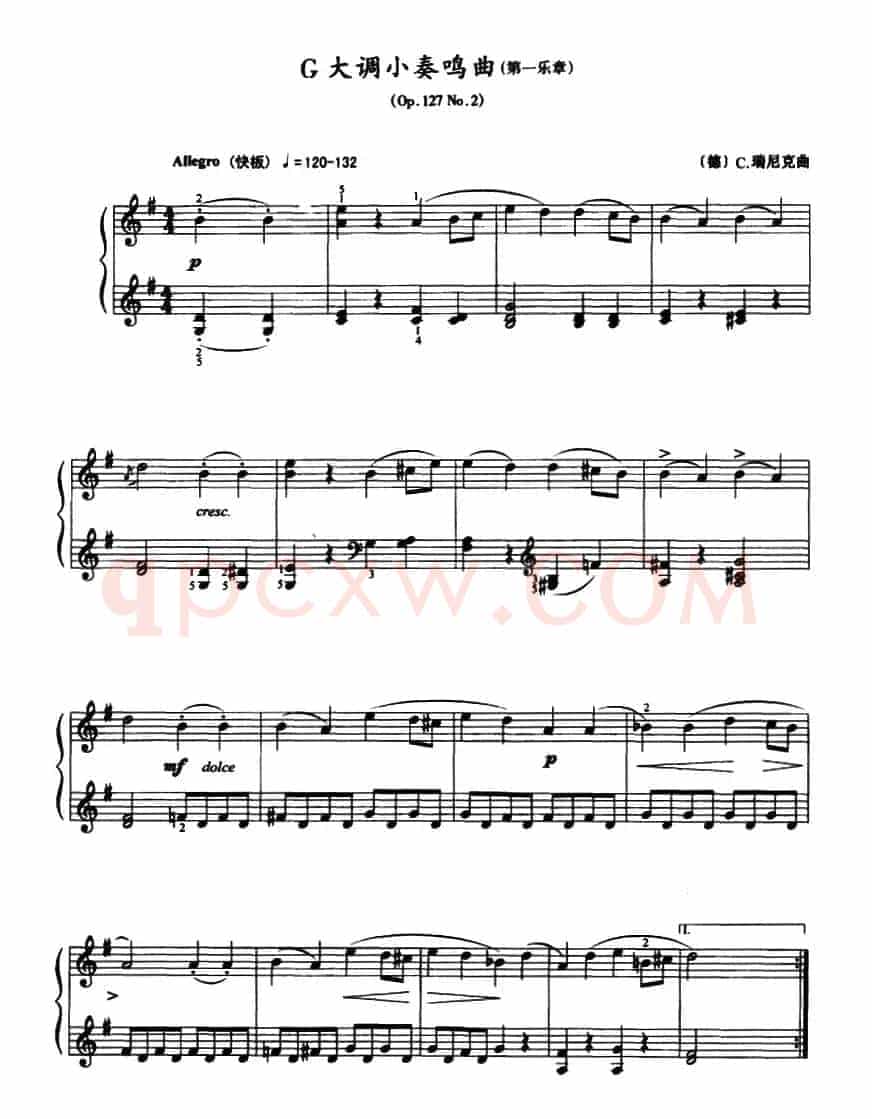 G大调小奏鸣曲（第一乐章）（Op.127 No.2）