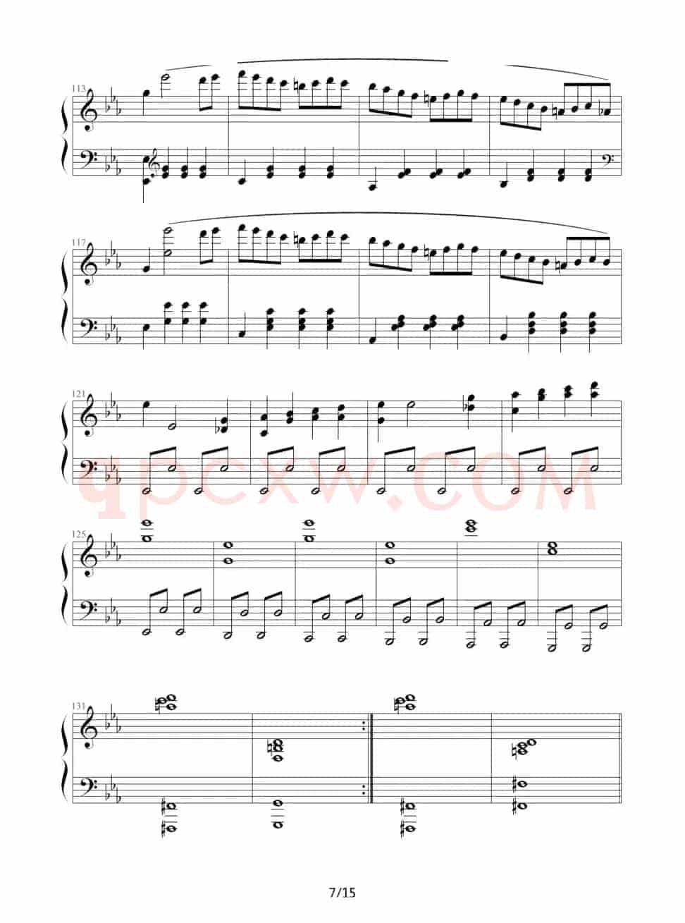 c小调第八钢琴奏鸣曲第一乐章（作品13号“悲怆”）