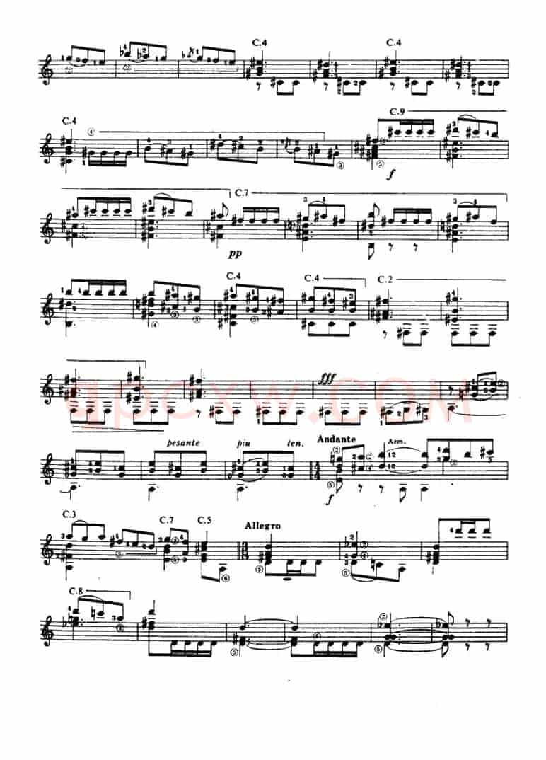 奏鸣曲·第三乐章（古典吉他）