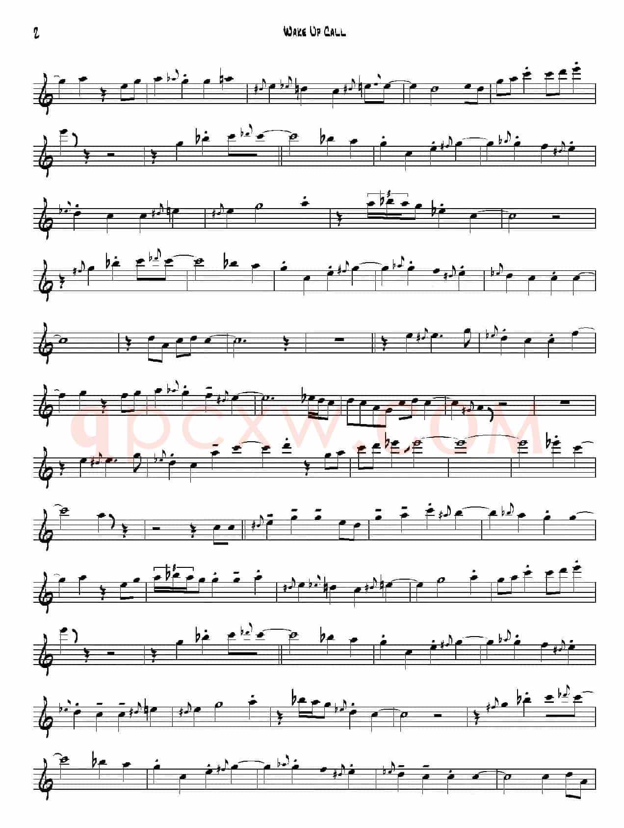 Wake Up Call（中音萨克斯）