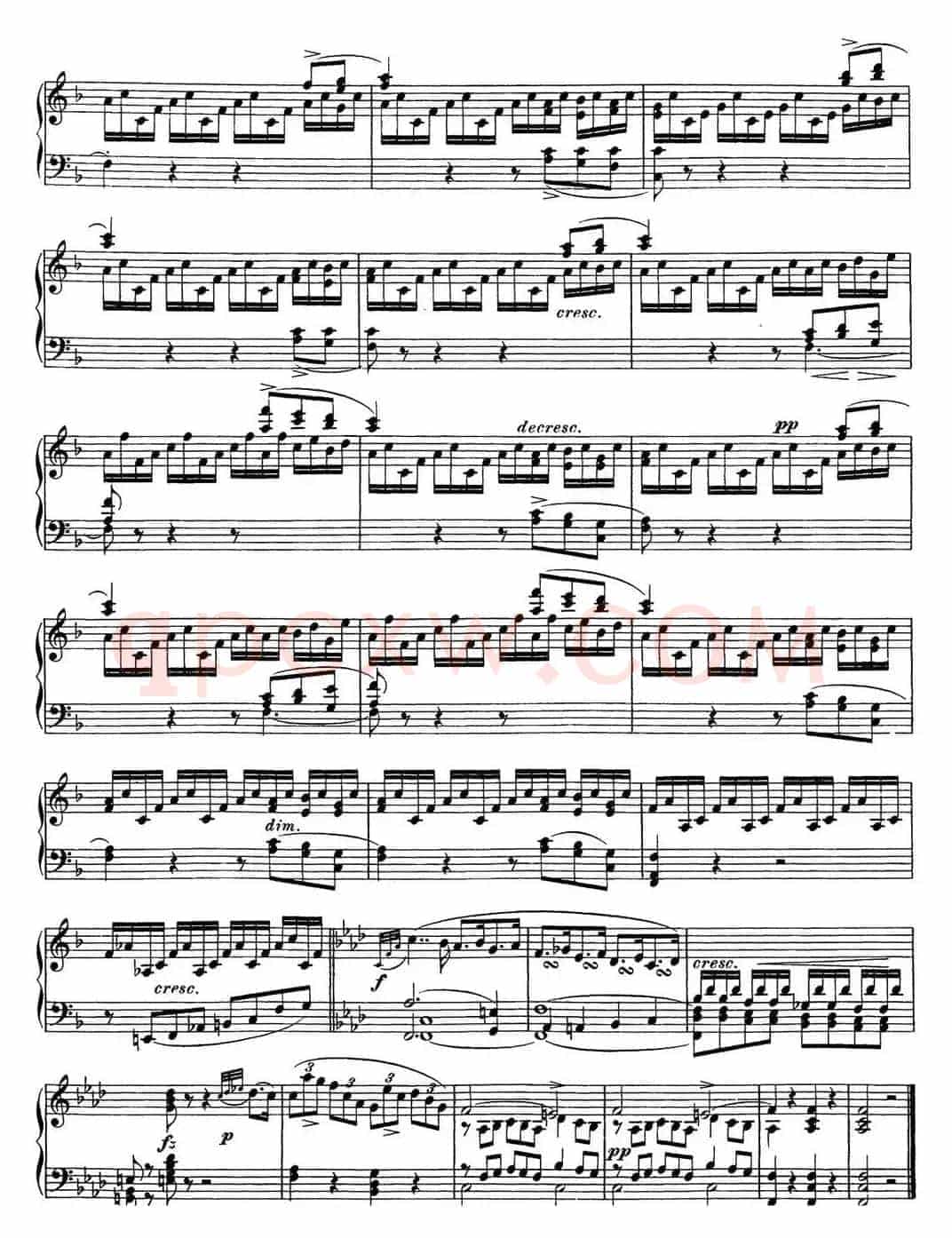 舒伯特f小调即兴曲D.935，Op.142（NO.1）