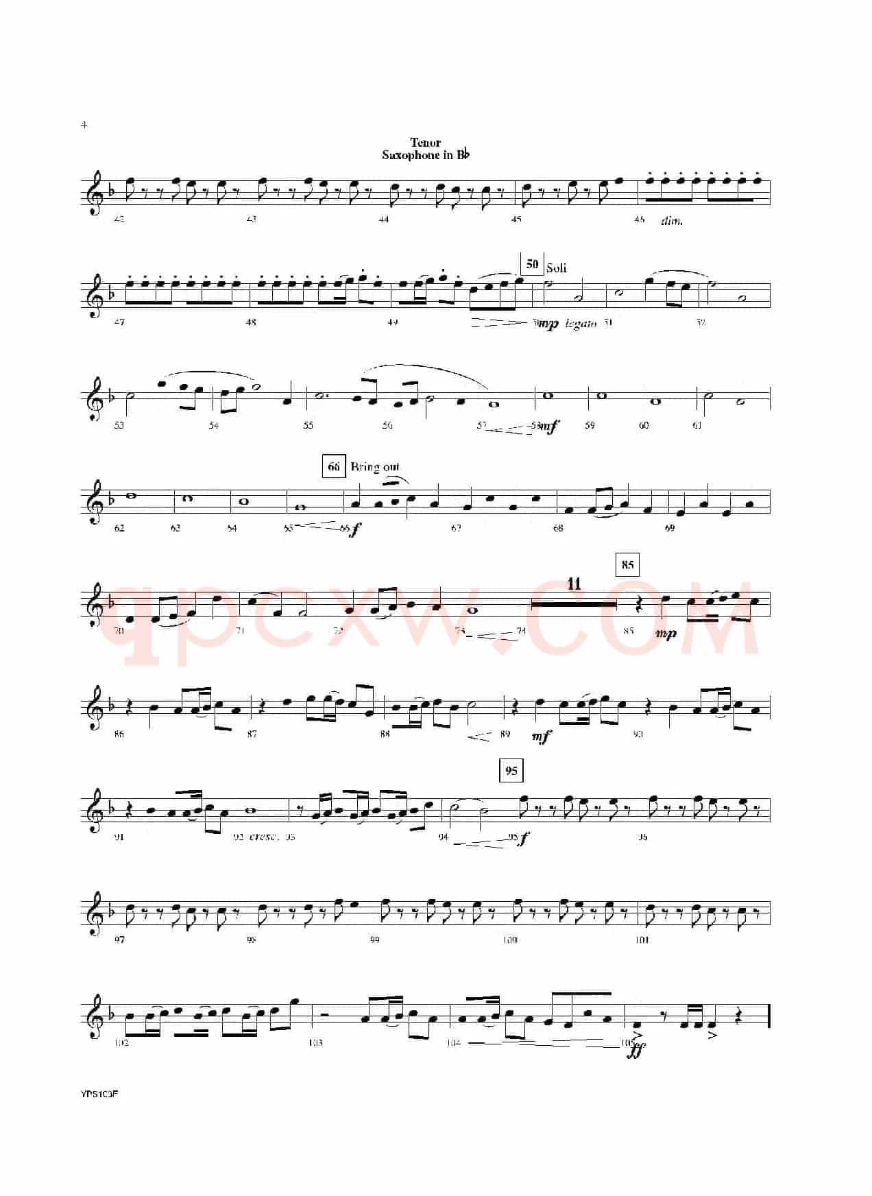 Dance of Harlequins（次中音萨克斯分谱）