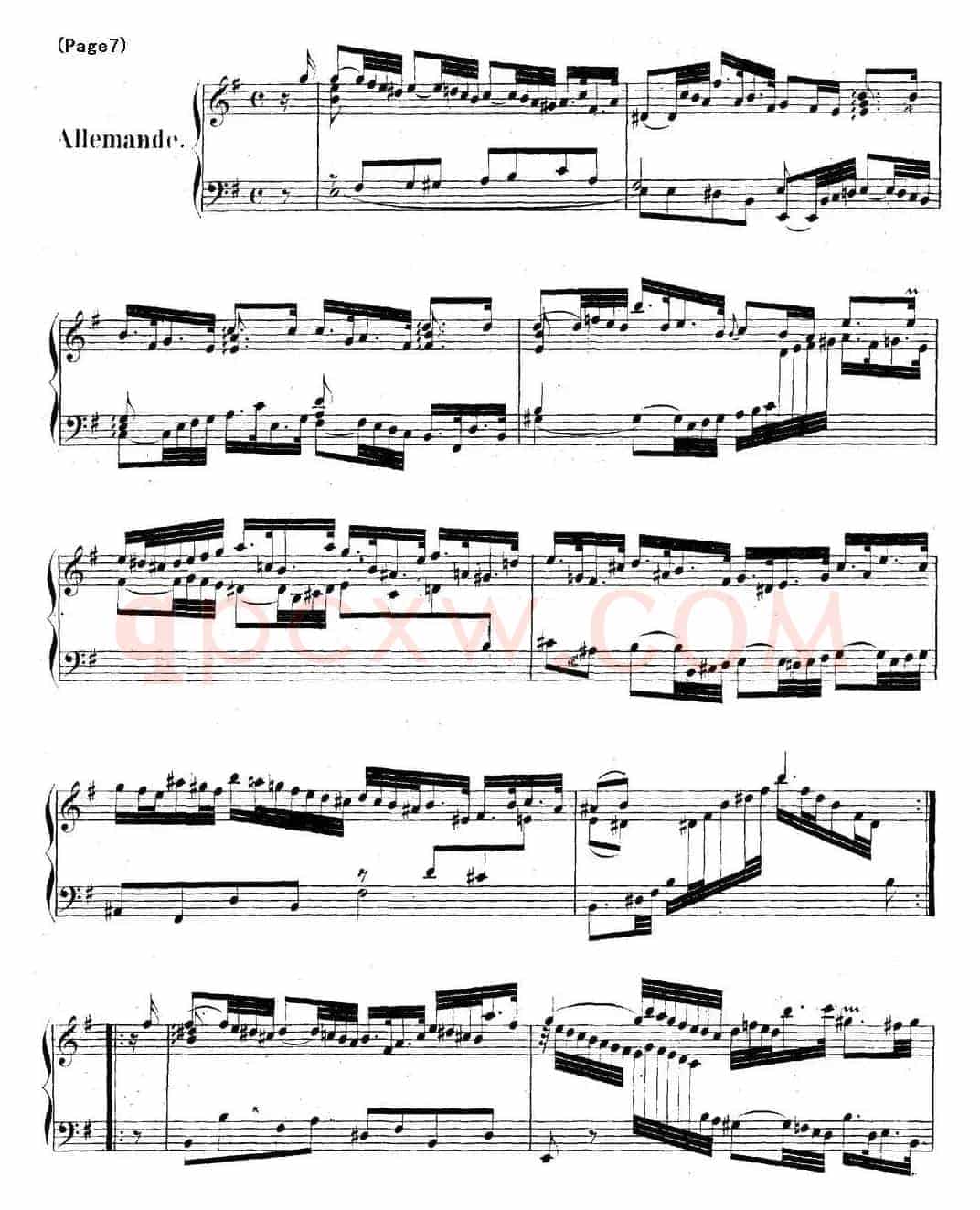 帕蒂塔6首德国组曲（No.6 e小调 巴赫 Partita e Minor BWV 830）