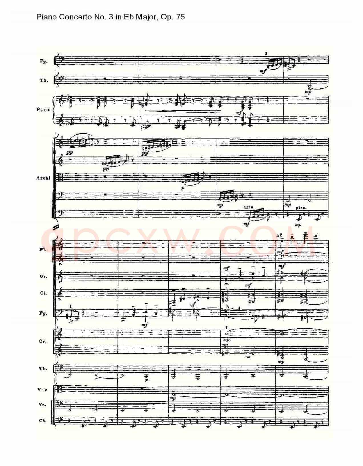 Piano Concerto No.3 in Eb Major, Op.75（Eb大调第三钢琴协奏）