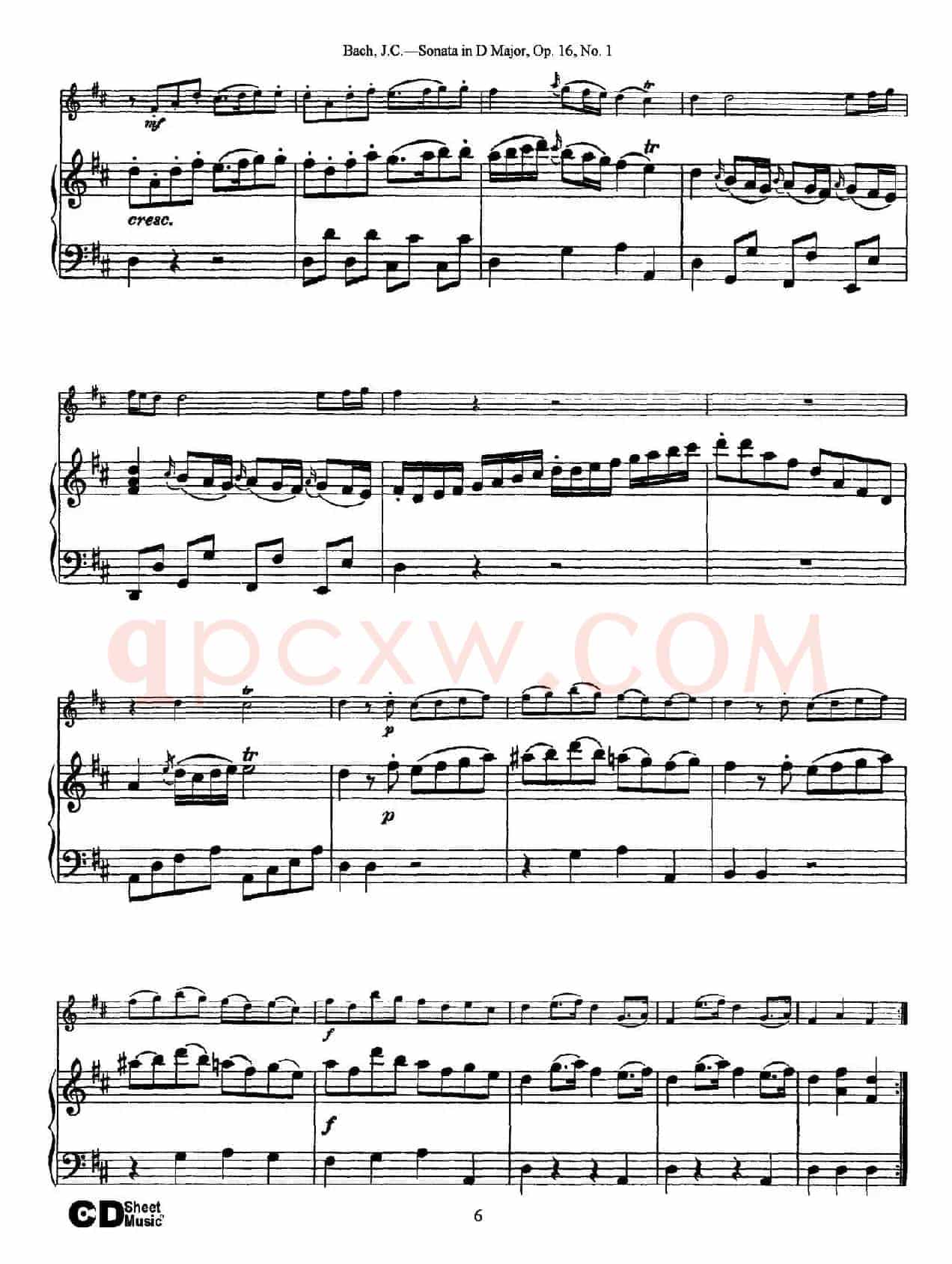 Sonata in D Major,Op.16 No.1（小提琴+钢琴伴奏）