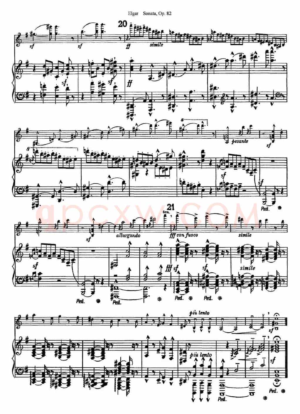 Violin Sonata Op.82（小提琴+钢琴伴奏）