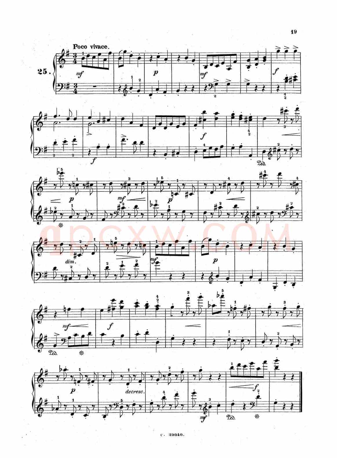 36 Etudes Rhythmiques et Melodiques Op.105（36首节奏与旋律练习曲 20—25）