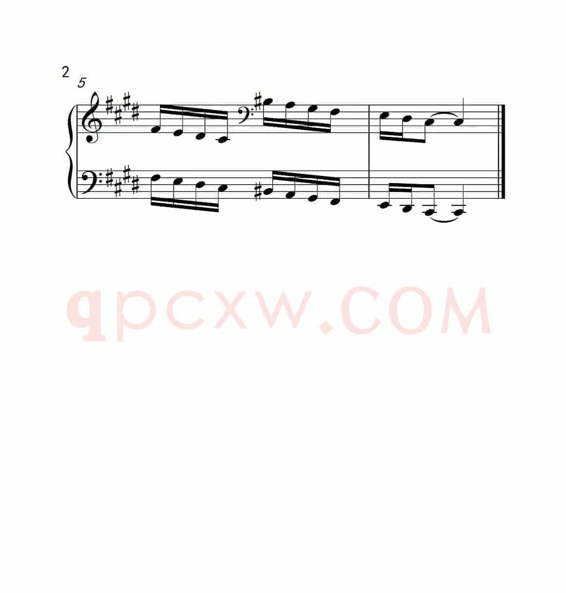 第三级 升c小调音阶（中国音乐学院钢琴考级作品1~6级）