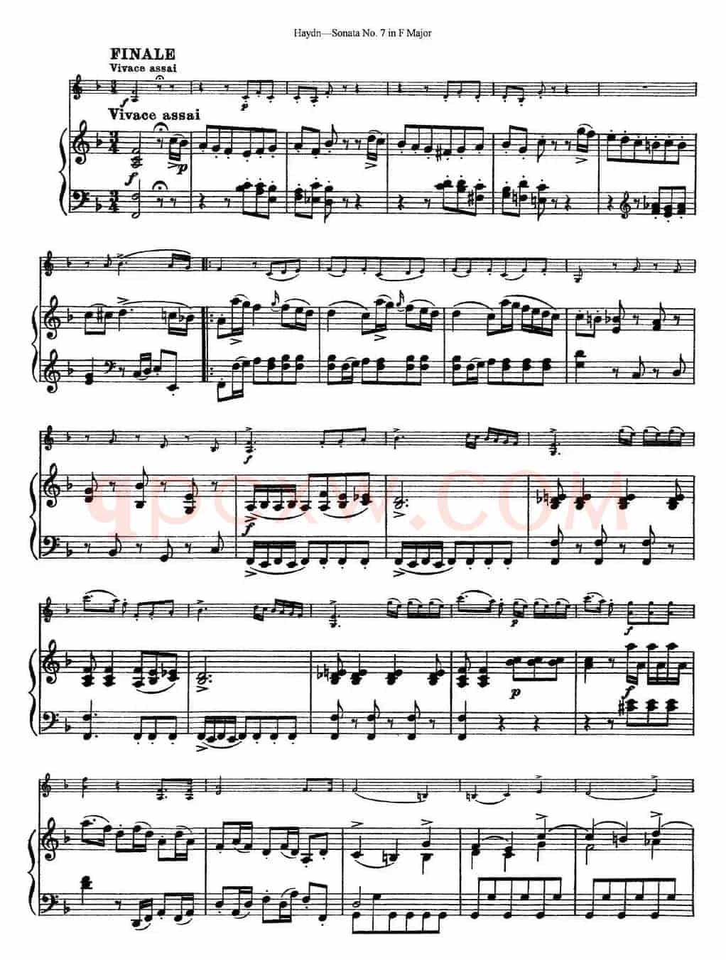 Violin Sonata No.7 in F Major（小提琴+钢琴伴奏）