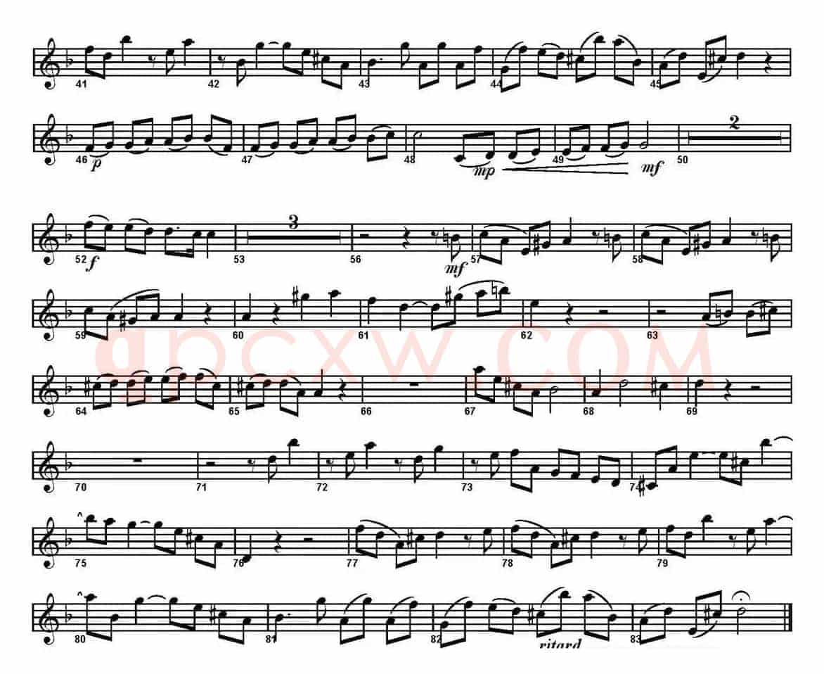 In den angenehmen Buschen（四重奏·高音萨克斯分谱）