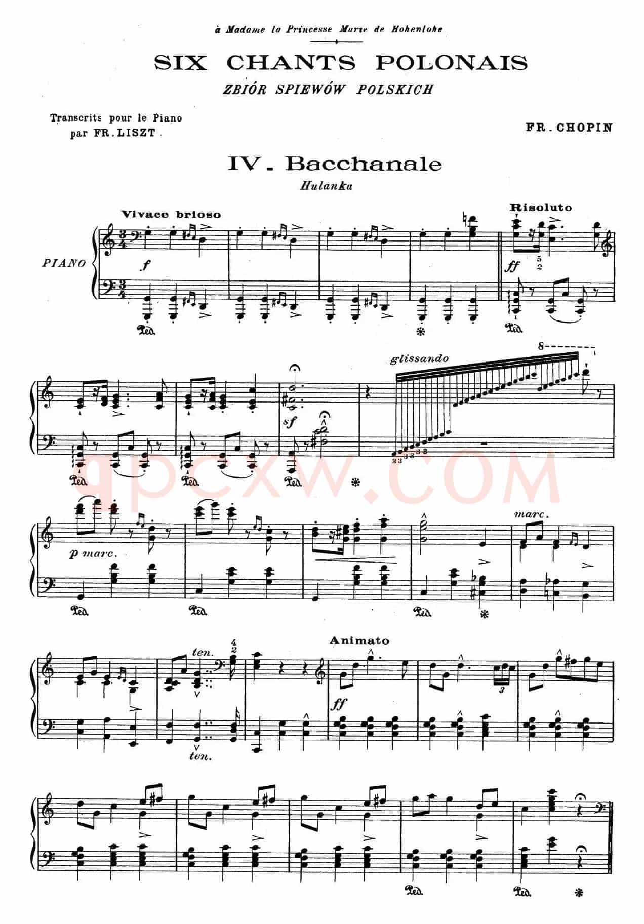 6 Chants Polonais S.480(6首波兰歌曲·Ⅳ)