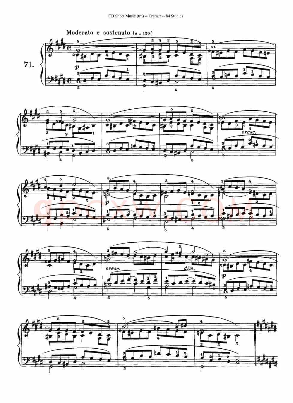 Cramer - 84 exercices（71—75）（克拉莫84首钢琴练习曲）