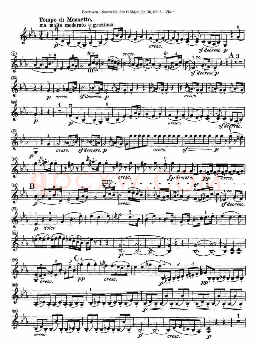 Violin Sonata No.8 in G Major Op.30 No.3