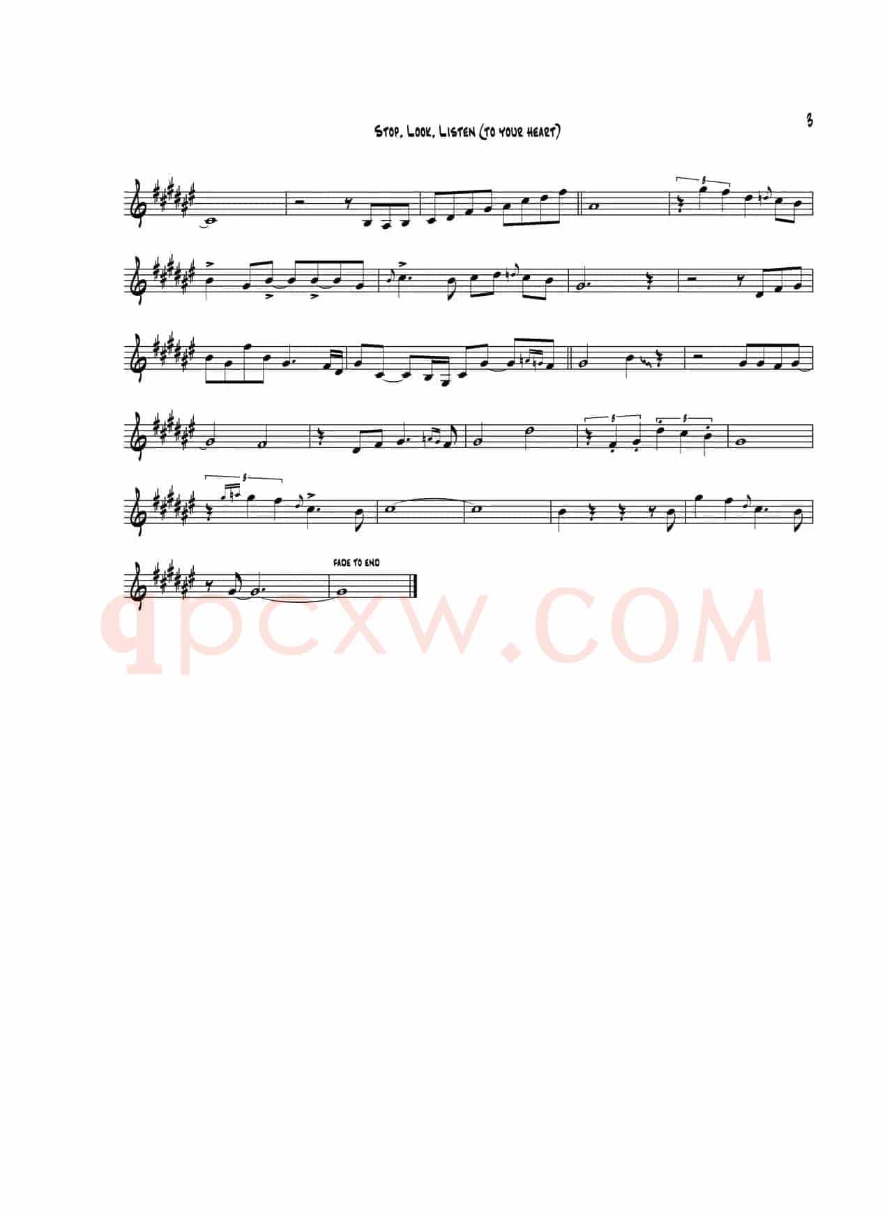Stop Look Listen（中音萨克斯）