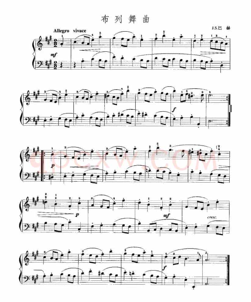 布列舞曲（J·S·巴赫作曲版）