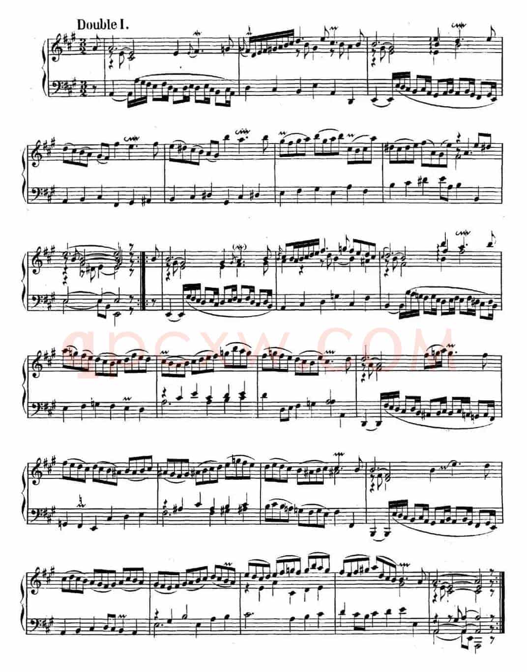 英国组曲No.1 巴赫 A大调 1st Suite BWV 806