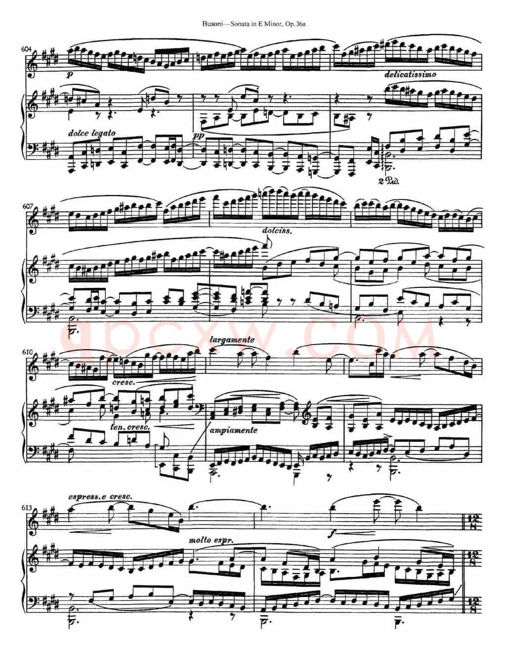 Violin Sonata No.2 in E Minor Op.36（小提琴+钢琴伴奏）