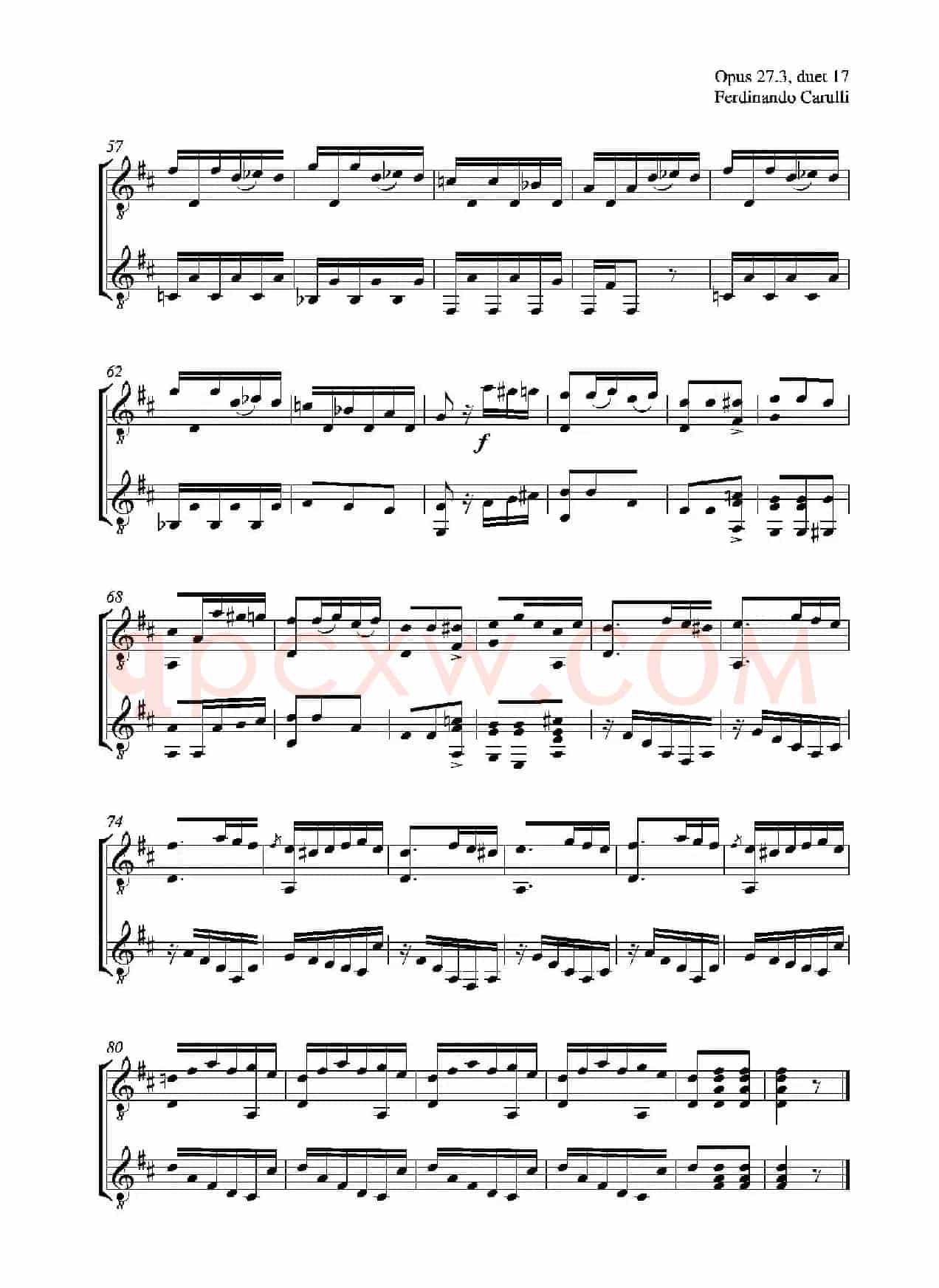 Metodo Completo Op.27-3（古典吉他二重奏练习·17）