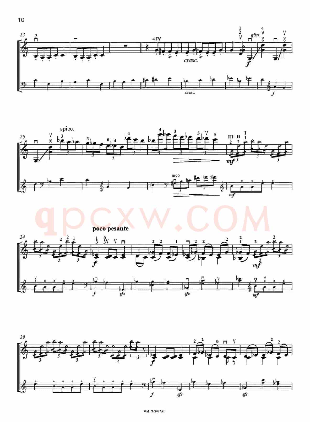 Duo concertante（炫技二重奏）（小提琴+低音提琴二重奏）