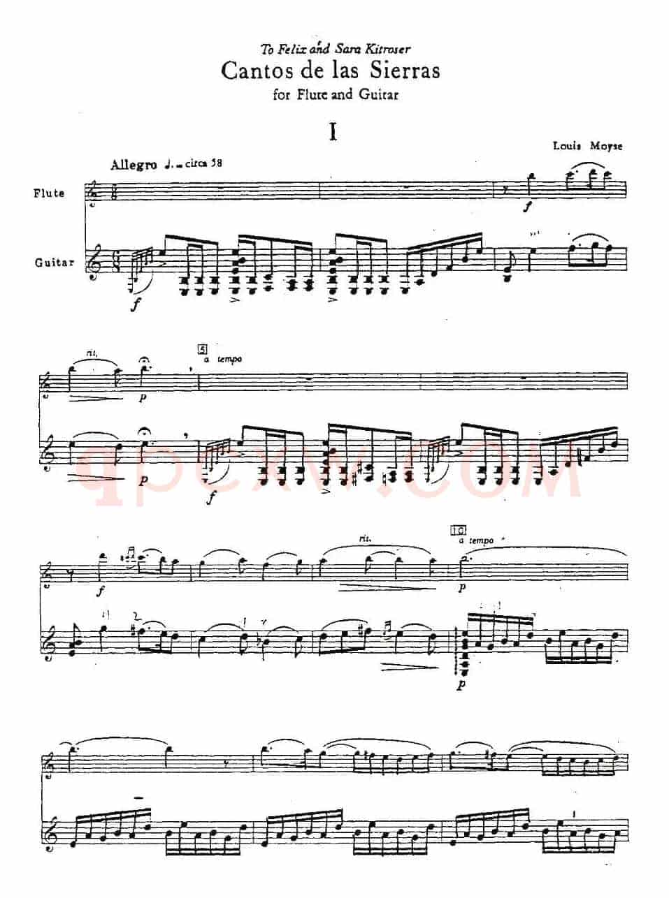 Cantos sierras（山脉之歌）（长笛+吉他）