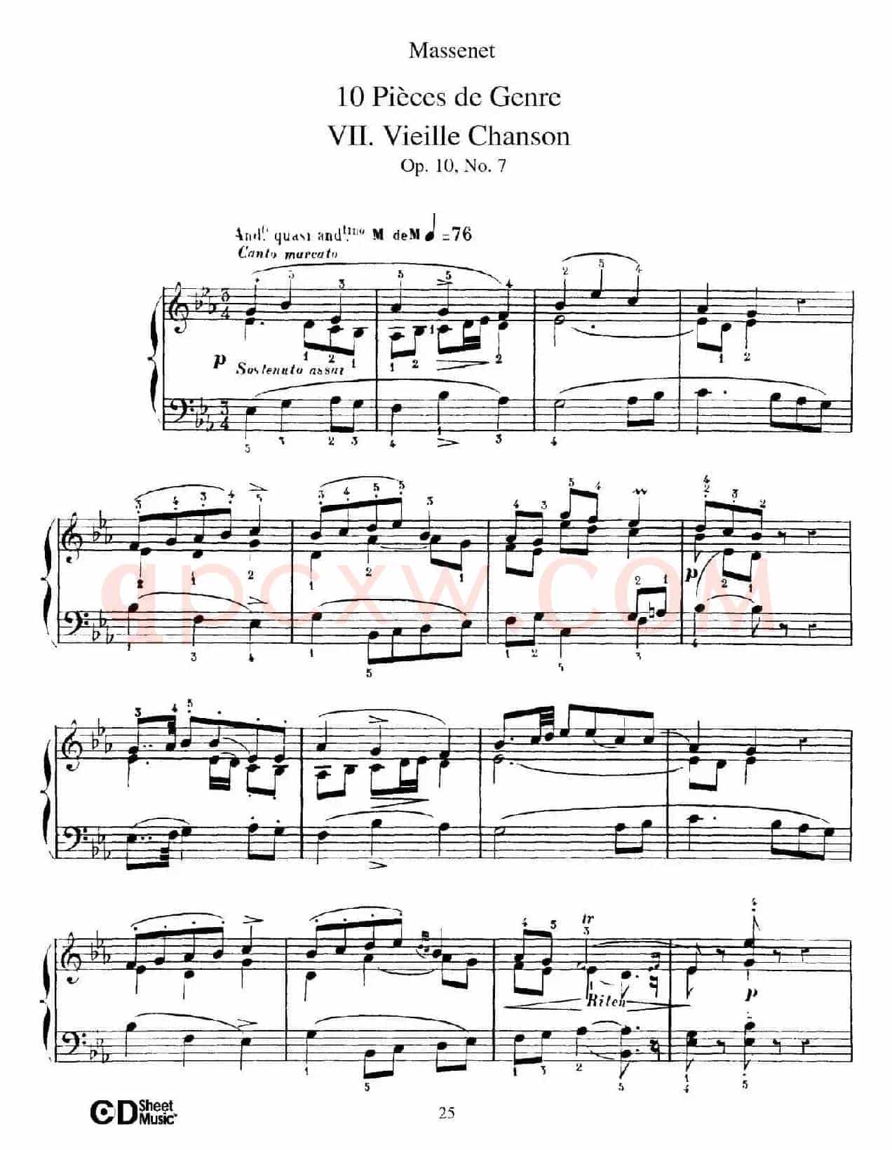 Dix Pièces de Genre Op.10(10首个性小品·Ⅶ)