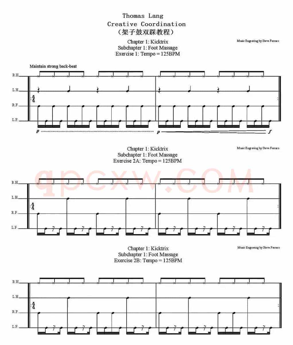 Thomas Lang - Creative Coordination（架子鼓双踩教程 P1—25）
