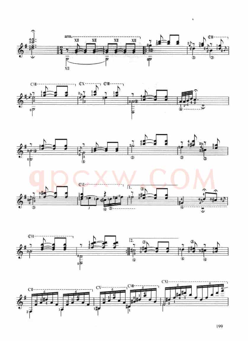 古典吉他考级十级外国乐曲A组（1、梦中的森林）