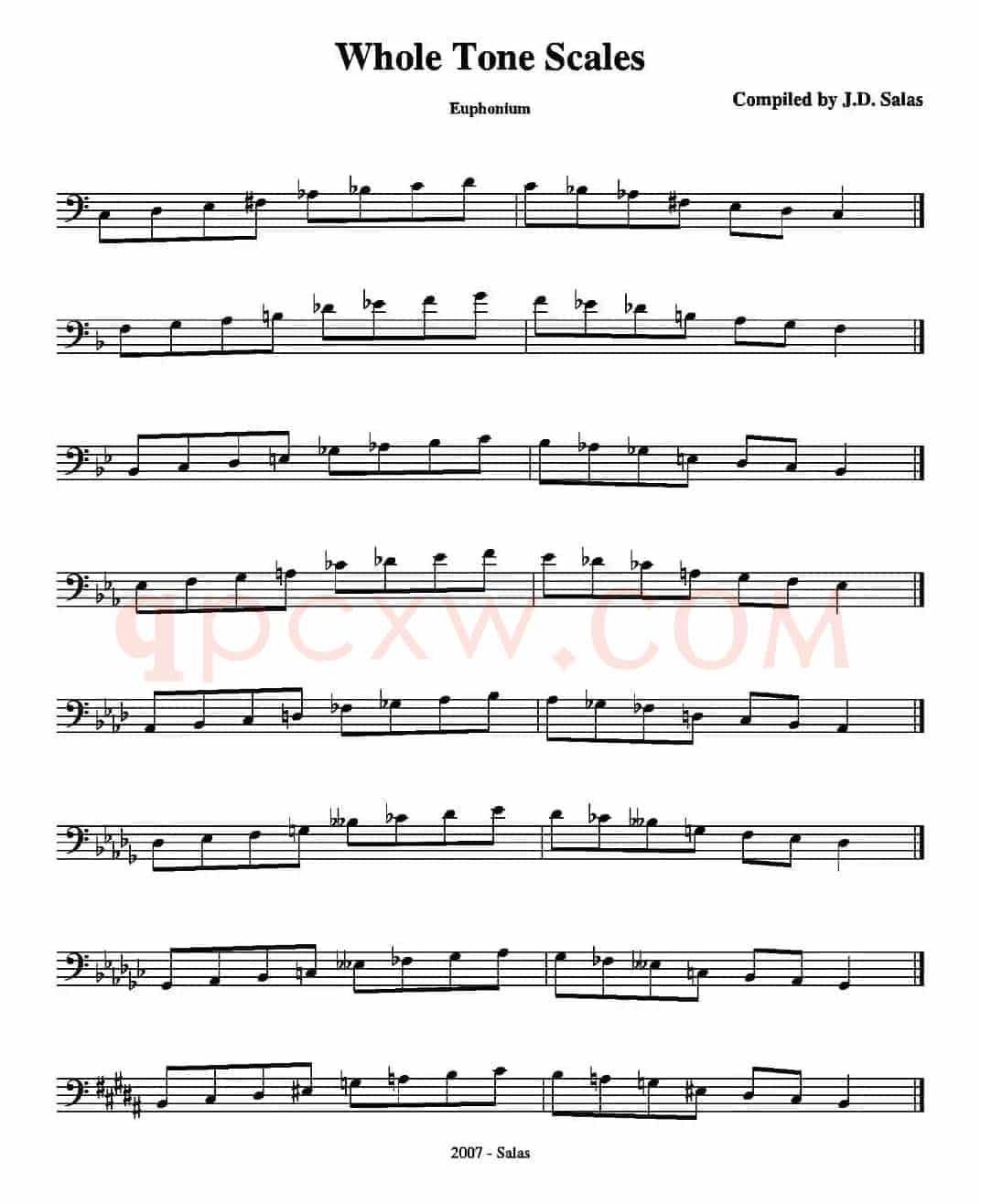 Whole-Tone Scales - Euphonium（上低音号练习教材选曲）