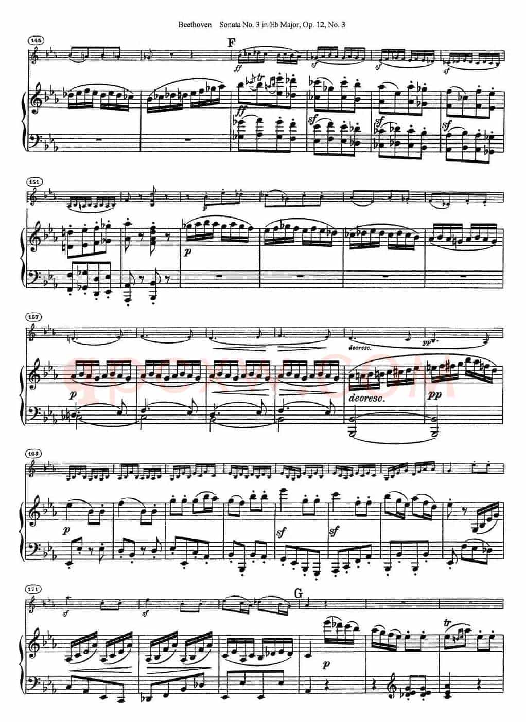 Violin Sonata No.3 in Eb Major Op.12 No.3（小提琴+钢琴伴奏）