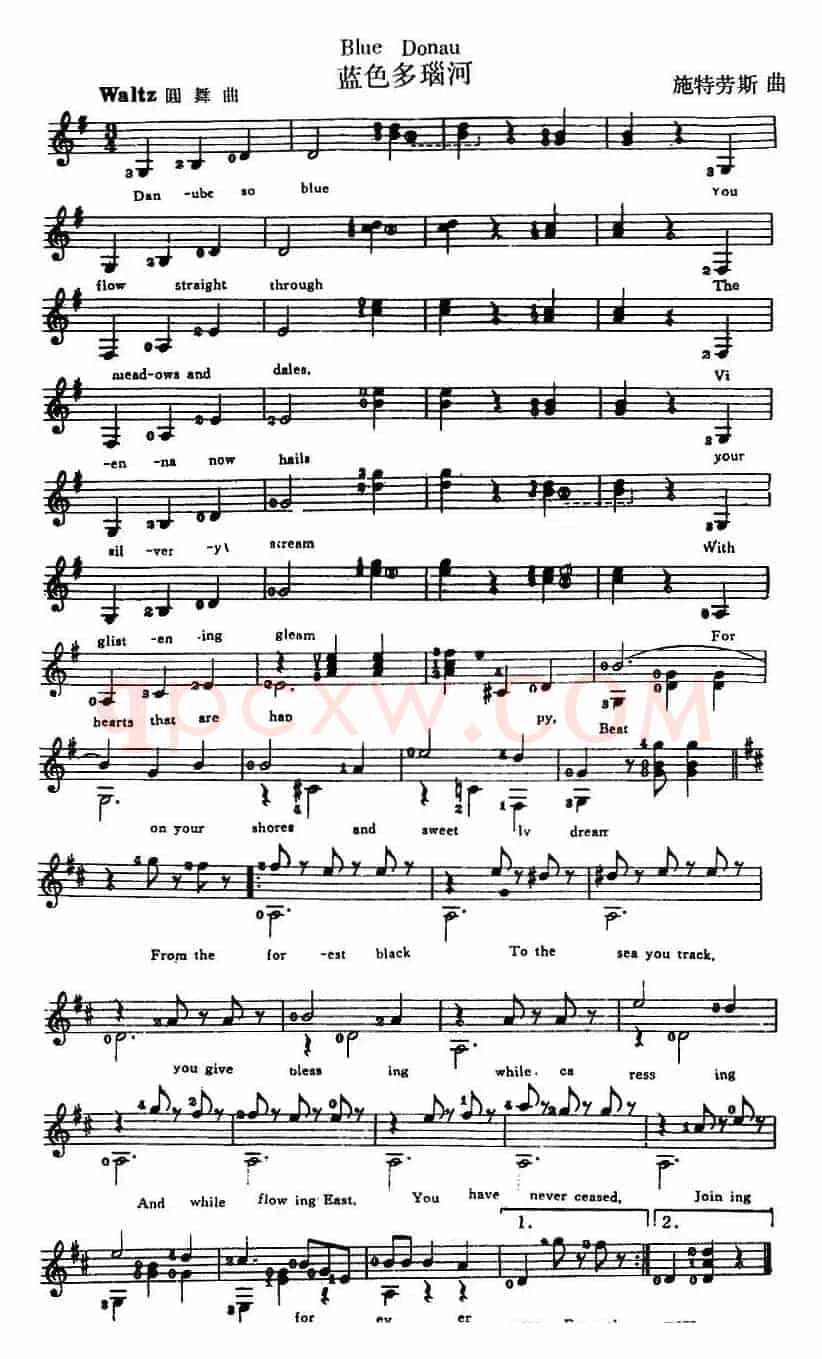 西班牙吉他独奏曲：蓝色多瑙河