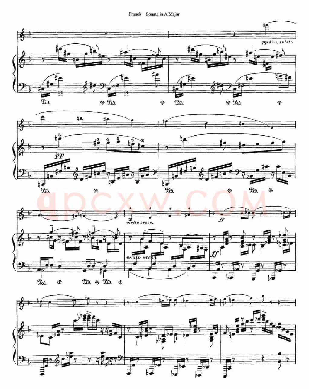 Franck Sonata in A Major（小提琴+钢琴伴奏）