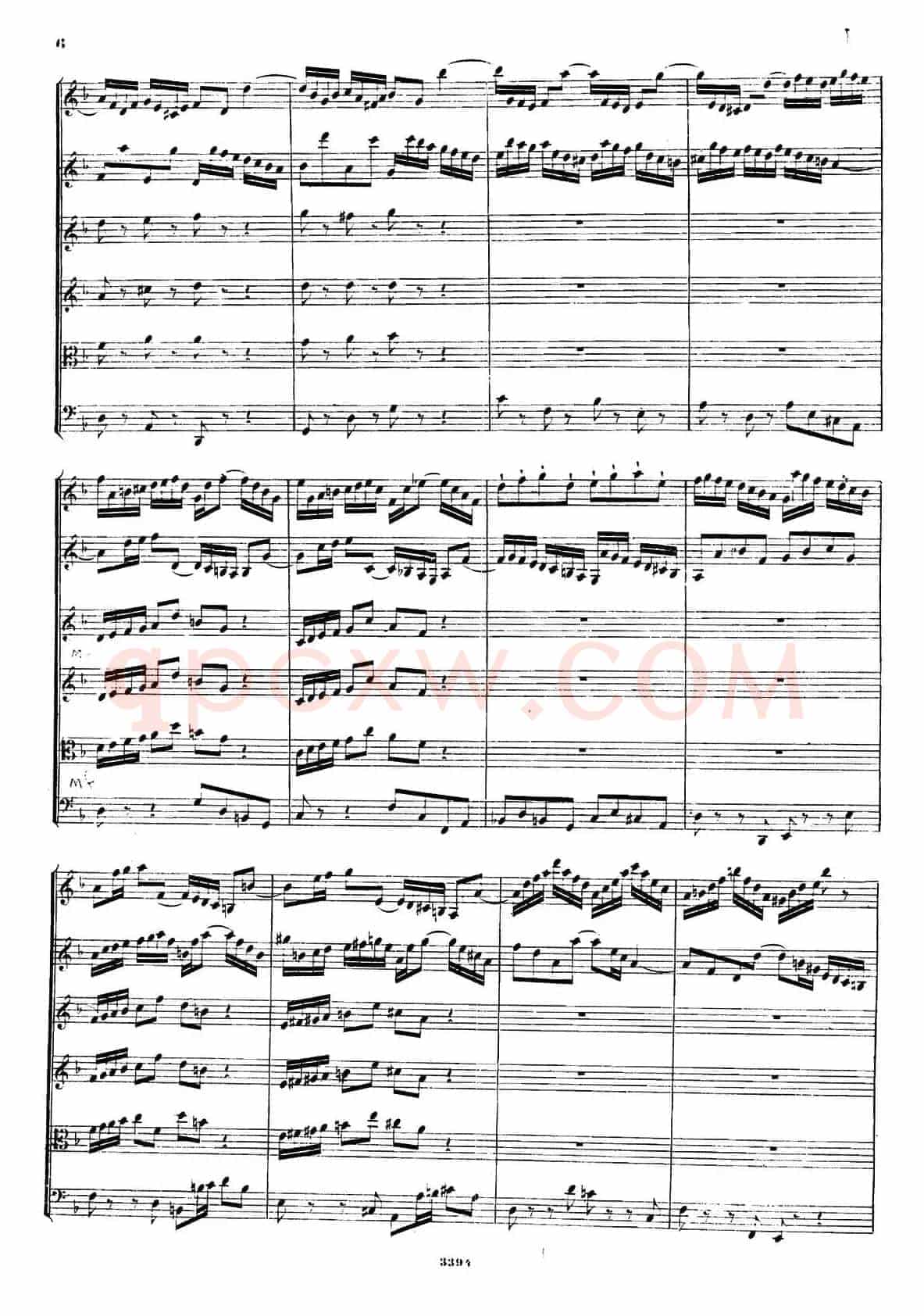 CONCERTO A DUE VIOLINI.（巴赫D小调二重协奏曲总谱）